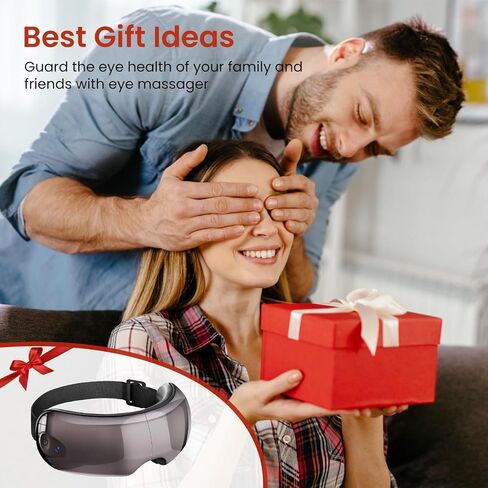 NOWWISH Eye Massager with Heat and Compression - Smart Eye Mask with Bluetooth Music and Vibration, Perfect Birthday Gifts for Women Men in Saudi Arabia