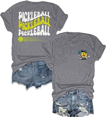 Pickleball Shirt Women Funny Pickleball Graphic Pickleball Lover Gifts Soft Cotton Short Sleeve Tee Lady Tops in Saudi Arabia