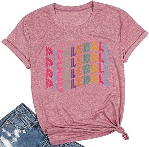 Pickleball Shirt Women Funny Pickleball Graphic Pickleball Lover Gifts Soft Cotton Short Sleeve Tee Lady Tops in Saudi Arabia