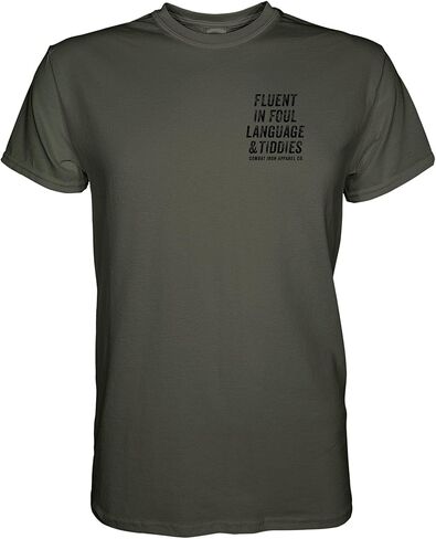 Combat Iron Men's Graphic Short Sleeve T-Shirt - Fluent in Foul Language Tee in Kuwait