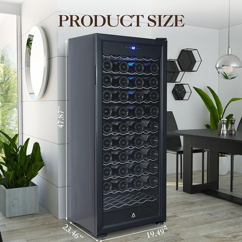 Zstar 66 Bottle Beverage Refrigerator Cooler, Freestanding Refrigerator with Digital Temperature Control, 41-64℉, Adjustable Shelves & Digital Temperature Display, Countertop Wine Cooler Refrigerator in Saudi Arabia