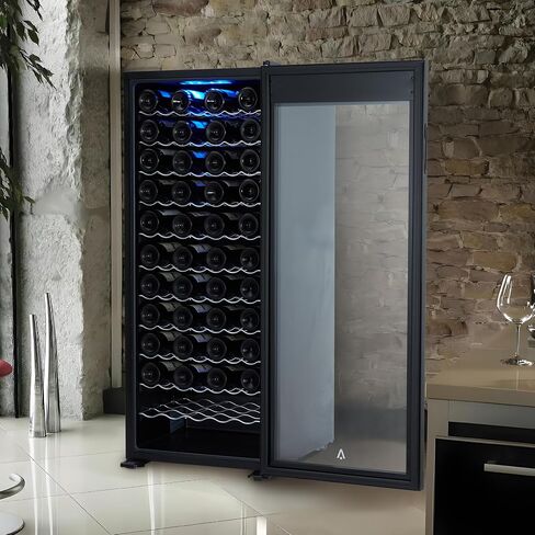 Zstar 66 Bottle Beverage Refrigerator Cooler, Freestanding Refrigerator with Digital Temperature Control, 41-64℉, Adjustable Shelves & Digital Temperature Display, Countertop Wine Cooler Refrigerator in Saudi Arabia