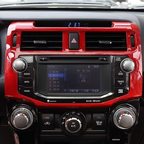 JeCar for 4Runner Interior Trim Central Console Vent GPS Navigation Panel Cover Decoration Accessories for Toyota 4Runner 2010-2019 (Red) in Kuwait