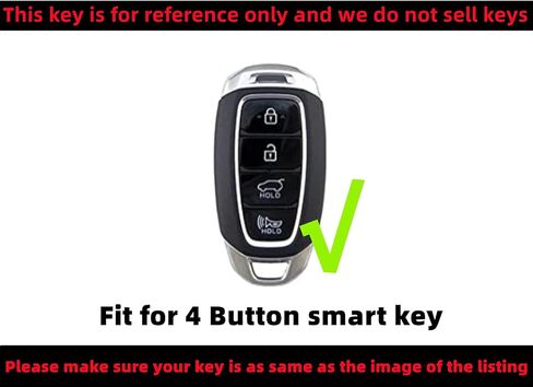 TPU Key Fob Cover Compatible with 2017-2021 Hyundai Accent Azera Elantra GT Kona Veloster Veloster N 95440G80004X(not for Keys with Eject/flip/fold Buttons) (Black/Grey) in Kuwait