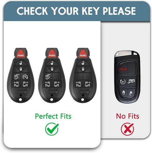 for Dodge Key Fob Cover,No Cap TPU Smart Cover Key Case Compatible with Dodge 2008-2018 Ram Jeep Chrysler Model Accessories-2/3/4/5/6 Buttons(Gold-Gray) in Saudi Arabia
