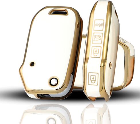 Key Fob Cover fit for Kia K5 Forte Soul Sorento Sportage Cerato 2024 2023-2019 TPU Key Case Cover Key Holder Key Protector for flip Key 4 Buttons A White in Saudi Arabia