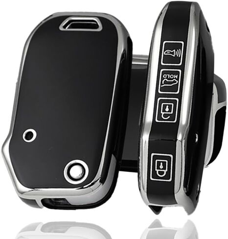 Key Fob Cover fit for Kia K5 Forte Soul Sorento Sportage Cerato 2024 2023-2019 TPU Key Case Cover Key Holder Key Protector for flip Key 4 Buttons A White in Saudi Arabia