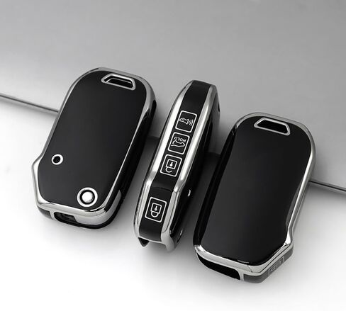 Key Fob Cover fit for Kia K5 Forte Soul Sorento Sportage Cerato 2024 2023-2019 TPU Key Case Cover Key Holder Key Protector for flip Key 4 Buttons A White in Saudi Arabia