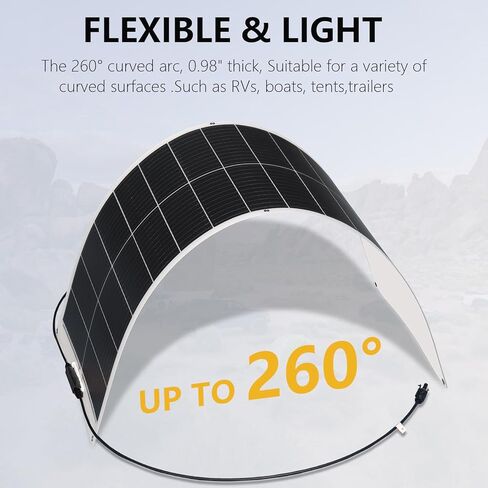 XINPUGUANG Flexible Solar Panel 200W 12V Kit,2X100w Monocrystalline Fiberglass Module 20A Controller Solar Cable for Off Grid Home,RV,Caravan,Boat and Other Battery Charger（200W in Saudi Arabia