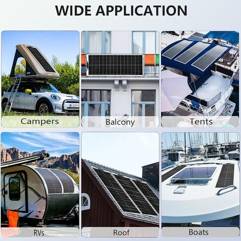 XINPUGUANG Flexible Solar Panel 200W 12V Kit,2X100w Monocrystalline Fiberglass Module 20A Controller Solar Cable for Off Grid Home,RV,Caravan,Boat and Other Battery Charger（200W in Saudi Arabia