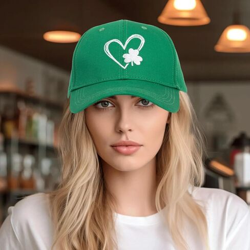 Women Men St. Patrick's Baseball Cap Lucky Shamrock Trucker Hat Irish 4 Leaf Clover Baseball Cap in Saudi Arabia