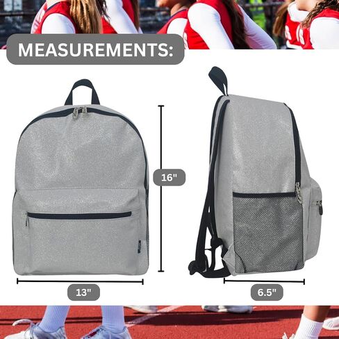NGIL Glitter Canvas Backpack for Dance, Large Glitter Backpack, Team Sports Glitter Backpack, Large Glitter Backpack for Cheer, Team Glitter Backpack for Competitions (Glitter-Black) in Kuwait