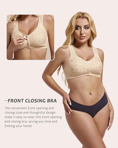 Bras for Older Women Front Closure Bras for Older Women Bra with Front Closure Bras for Women Grandma Bra Senior Bras in Saudi Arabia