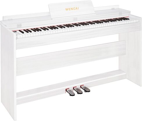 88 مفتاحًا للوحة مفاتيح البيانو الرقمية الموزونة بالكامل، 88 مفتاحًا للبيانو الكهربائي المطرقة، بيانو إلكتروني خشبي كلاسيكي مستقيم للمبتدئين، المحترفين، متوافق مع متوسط ​​الطول، دواسة ثلاثية (بني) in Kuwait