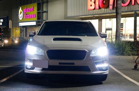 iJDMTOY Switchback LED Daytime Running Lights Compatible with 2015-2017 Subaru WRX/STi w/JDM Style Piano Black Finish Fog Lamp Bezels, Xenon White LED DRL & Amber Yellow LED Turn Signals in Saudi Arabia