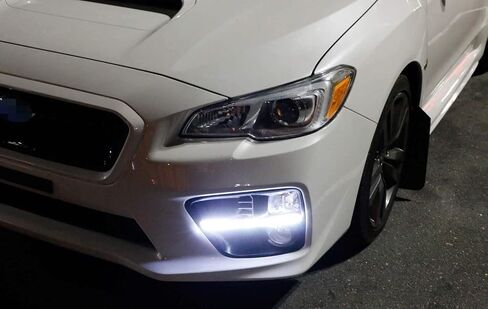 iJDMTOY Switchback LED Daytime Running Lights Compatible with 2015-2017 Subaru WRX/STi w/JDM Style Piano Black Finish Fog Lamp Bezels, Xenon White LED DRL & Amber Yellow LED Turn Signals in Saudi Arabia