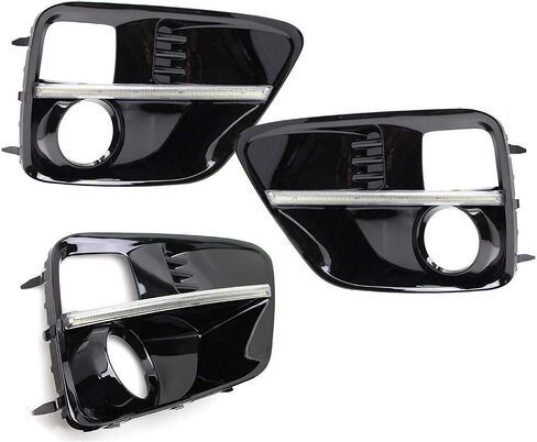 iJDMTOY Switchback LED Daytime Running Lights Compatible with 2015-2017 Subaru WRX/STi w/JDM Style Piano Black Finish Fog Lamp Bezels, Xenon White LED DRL & Amber Yellow LED Turn Signals in Saudi Arabia