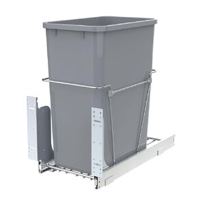 Double Pullout Trash Can for Under Kitchen Cabinets Include Double 35QT Trash Bin, 12 Gallon Garbage Bottom-Mount Recycling Bin Full Extension Slides, Doesn't Include Door Fittings
