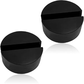 2 PCS Rubber Jack Pads, Universal Heavy-Duty Slotted Floor Jack Pad Jack Stand Adapter, Rubber Slotted Floor Jack Pad Pinch Weld Side Frame Rail Protector, Car Accessories