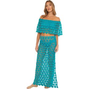 Trina Turk Bardot Off Shoulder Top-Casual, Loose Fitting, Bathing Suit Cover Ups for Women