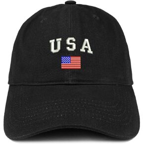 Trendy Apparel Shop American Flag and USA Embroidered Dad Hat Patriotic Cap