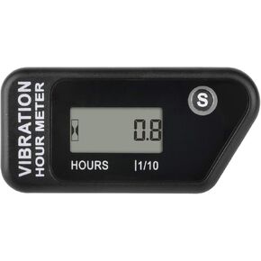 Runleader Digital Self Powered Hour Meter, Vibration Activated Hourmeter, Resettable Partial Timer, User Lock Shutdown, Waterproof Design for Generator Marine ATV Lawn Mower Air Compressor