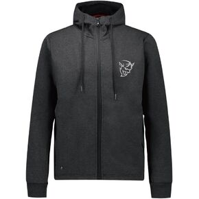 Marwin Sports Dodge Demon Men's Full Zipper Hoodie - Grey/Black