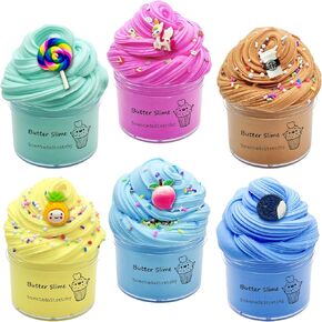 DIY Slime Kit for Girls Boys -Ultimate Butter Slime Supplies Include 12 Crystal Glue Slime and 12 Butter Slime,Party Favor for Kids Girls & Boys,Birthday Idea for Kids