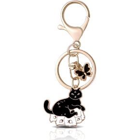 All Saints' Day Kitten Butterfly Key Chain Cute Cat Personality Bag Pendant Men Women Gift Key Chain Mini Backpack