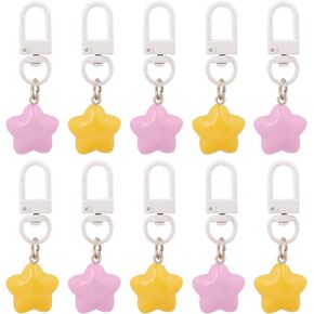 Framendino, Cute Star Keychains Small Star Keychain Chubby Star Key Chains Key Ring for Women Bag Decor
