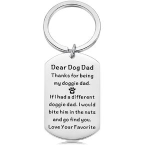 CGBOOM Dog Dad Keychain Gift Dad Fathers Day Keychian From Dog Child Lover Gifts for Men Women Best Dog Dad Owner Birthday Christmas Keychain Dog Jewelry Gift Pet Owner
