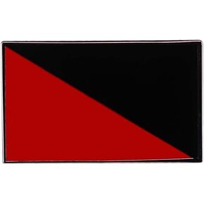 Red Black Flag Lapel Pin Brooches Pins Flag badge Brooch Badge Backpack Hat Bag Collar Lapel Badges Men Women Fashion Jewelry Accessories