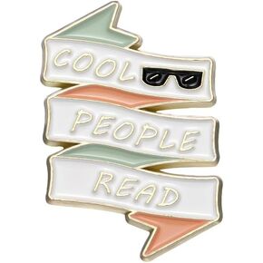 Cool People Read Enamel Pin Creative Backpack Brooch Of Reading Book As Bookworm And Student Gift