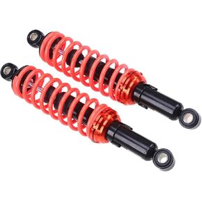 Possbay Motorcycle Shock Motorcycle Rear Shocks 12.6"/320mm Motorcycle Shock Absorber Rear Suspension Fit for Yamaha Honda Suzuki Dirt Sport 1 Pair Red & Orange