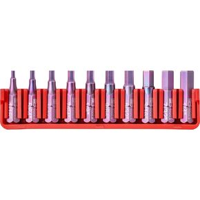 PB Swiss Tools Full BitBlock PB C6.711 with 10 C6 1/4" PrecisionBits | 100% Swiss Made | Bits can be pushed out sideways or upwards