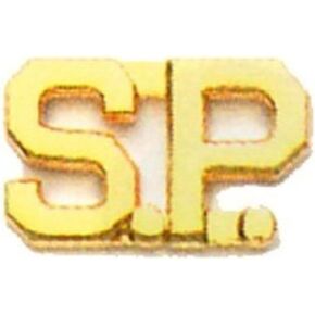 SPECIAL POLICE Officer Security Guard Collar Pins Insignia Brass 1/2" Letters GOLD (Pair !)