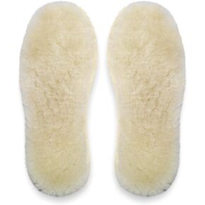 Happystep Genuine Sheepskin Insoles - Premium Lambswool and Sheepskin Top Layer, Felt Bottom for Ultimate Warmth, Comfort and Cushioning (Women 7)