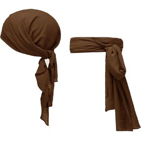 Men Women Pirate Head Scarf Hat Accessories Halloween Pirate Costume Cosplay Pirate Waist Belt Bandana Headband