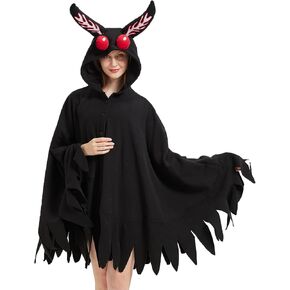 Unisex Mothman Costume Mothman Hooded Halloween Costumes Party Cape Cosplay