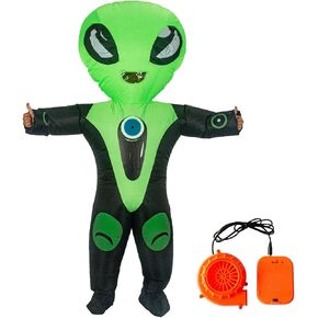 Inflatable Alien Costume Adult, Blow Up Alien Pick Me Up Inflatable Party Halloween Cosplay Christmas Costume