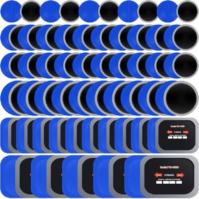 Tallew 100 Pcs Tire Patches 5 Sizes Rubber Tire Patches Radial Tire Repair Patch Tire Plug Kit Emergency Repair Tool for Puncture Car Truck Bus Tractor Vehicle Motorcycle 32, 42, 58, 65x80, 85x120 mm