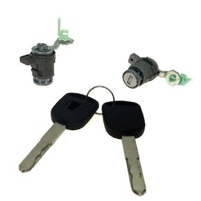 مجموعة أسطوانة قفل الباب الأمامي الأيسر الأيمن لـ 2002-2006 Honda CR-V 2003-2011 Honda Element جانب السائق والأبواب الجانبية للركاب تحل محل OE 72185-S9A-013 72145-S9A-003 72185S9A013 72145S9A003