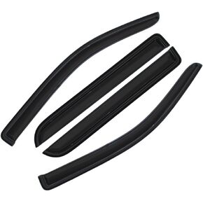 Outside Mount Window Visors Sun Rain Guards Deflectors fit 2009-2014 Ford F-150 SuperCrew 2010-2014 SVT Raptor SuperCrew | 94155