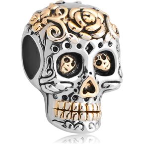 Halloween Skull Ghost Pumpkin Charms for Bracelets Compatible with Pandora Bracelets
