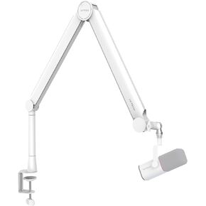 IXTECH RGB Mic Boom Arm High Profile, Overhead Boom Arm Microphone Stand Desk Mount, Adjustable Microphone Stand with Desk Mount, Mic Arm for Live Streaming Gaming Podcasting Recording (Black)