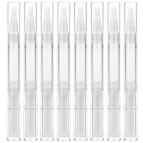 42 PCS Cuticle Oil Pen Empty Kit, 30pcs 3ML Transparent Twist Pen with 10pcs Transfer Pipettes 2pcs Stickers for Cuticle Oil Applicators Lip Gloss Tube Cosmetic Containers Eyelash Growth Liquid Tube