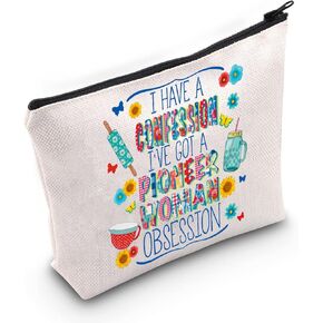 WZMPA Pioneer Woman Cosmetic Bag Cooking Lover Gift I Have A Confession I've Got A Pioneer Woman Obsession Zipper Bag (Have A Confession)
