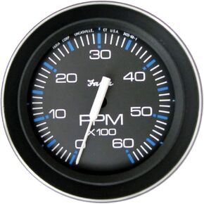 Faria 33004 Coral Tachometer (6000 RPM) Gas - 4", Black