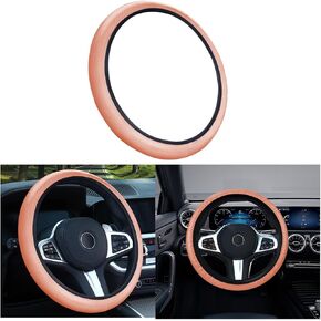 BELOMI Car Steering Wheel Cover, Anti-Slip Vehicle Steering Wheel Protector for Men Women, Comfortable Breathable Automotive Interior Accessories, 15 Inch Universal for SUV, Truck, RV（Coffee） v