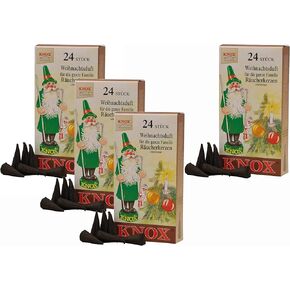 Knox Incense Cones, Made in Germany, Pack of 4, Christmas Fragrance